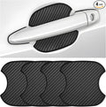 4 PCS Car Door Handle Bowl Stickers, Anti-Scratch Carbon Fiber Auto Handle Cup Protector Paint Guard, Waterproof Door Bowl Sticker Non-Marking Protective Film for Car SUV Truck (Medium)