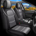 YORKNEIC Seat Covers Fit for Hyundai Veracruz 2007-2012 Front and Rear Seat Covers Leather Vehicle Seat Cushion for Veracruz with Airbag Compatible(5 Seats,Black&Grey)