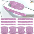 BetterJonny 10PCS Crystal Car Door Scratch Protector, Rhinestone Bling Scratch Protector Stickers for Women and Girls (Pink)