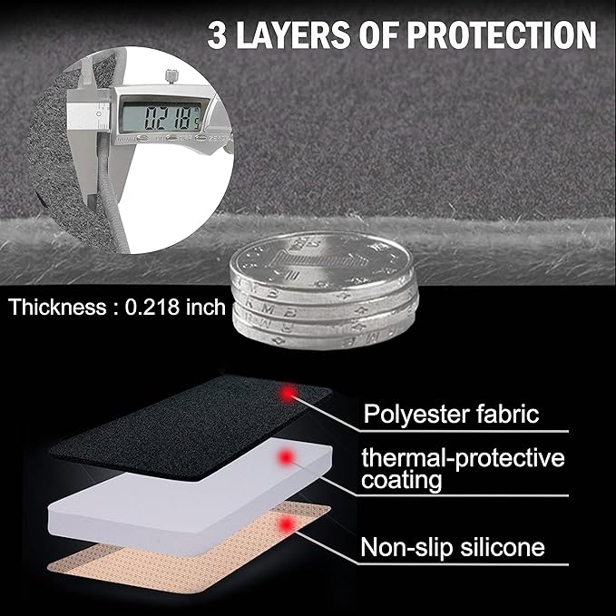 for Toyota Corolla Accessories 2019-2022 2023 2024 2025 2026 Dash Cover Dashboard Cover Mat Center Console Carpet Non-Slip Protector Sunshield Pad Custom Fit for Corolla 2020 2021, All Gray