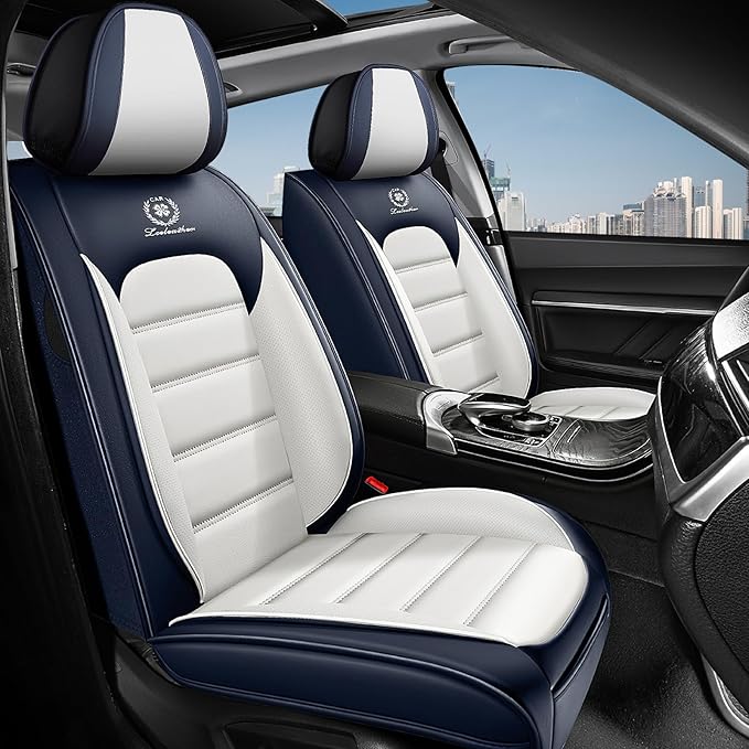 AREKA 2 Seat Covers for Subaru Crosstrek 2016-2026 Breathable Cars Seat Covers,Anti-Slip Waterproof Car Seat Protectors with Airbag,Automotive Vehicle Cushion with Storage Pockets (Standard,Blue)
