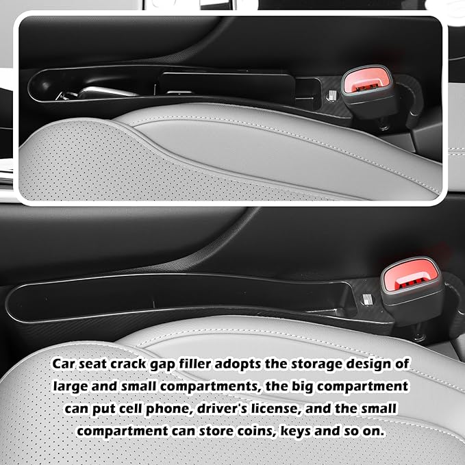2026 New Car Seat Gap Filler Organizer,Stylish Dual Slot Car Seat Gap Organizer with US Flag Logo & Charging Ports,Universal & Flexible Console Catcher as Cars Seats Organizers