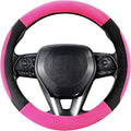 SEG Direct Steering Wheel Cover for Car, Standard Size 14.5-15 inch, Auto Interior Accessories, Plush Warm Velvet, Summer Winter, Pink