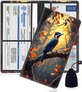 Car Document Holder with Magnetic Shut, Car Registration and Insurance Card Holder, Vehicle Glove Box Organizer Documents, Driver License, Auto Paperwork Organizer Wallet, Woodpecker In The Sun