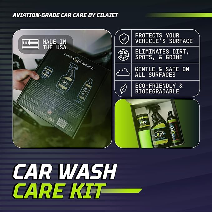 Cilajet Care Car Wash Care Kit, Automotive, Detail Your Car’s Exterior, 5 Piece Set, Includes Microfiber Towels, Works on Cars, Trucks, SUVs and More