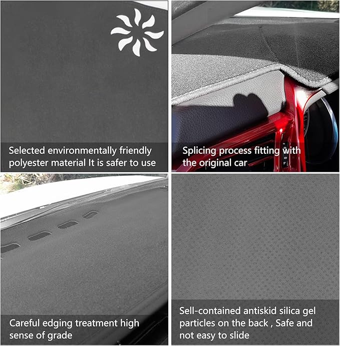 Dash Cover Mat Custom Interior Center Console Compatible with Toyota Camry 2007 2008 2009 2010 2011 Dashboard Cover Pad Carpet Protector (Gray)