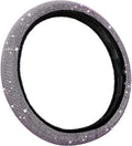 Bling Diamond Steering Wheel Cover, Universal Fit 14.5-15 Inch, Elastic No Inner Ring, All Season Car Decor(Purple)