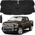 EcoNour Umbrella Windshield Sun Shade for Car | Foldable UV Blocker Front Windshield Sunshade | Umbrella Shade Accessories with Storage Pouch | Full Size SUVs & Pickup Truck & Van | Large - 61"x35"