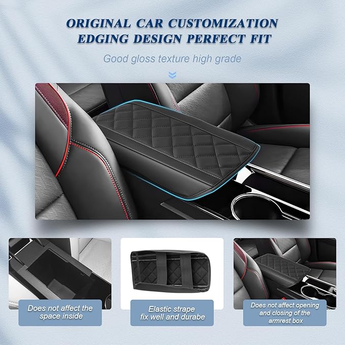 BIBIBO 2025 2026 Chevy Equinox Center Console Cover for 2025+ Chevy Equinox (LT/RS/ACTIV) Arm Rest Cover 2025 Chevrolet Equinox Accessories 2025 Equinox Armrest Cover(Not Fit 2025 Equinox EV)