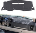 Dashboard Cover for GMC Sierra and Chevrolet Silverado- Fits 2007-2013 Models with Two Glove Boxes. Custom Fit Dash Mat, Won't Break Dash Sensors(Premium Carpet, Gray)