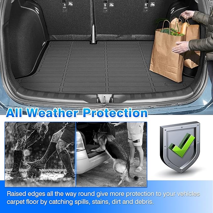 Cartist Floor Mats & Cargo Liner Custom Fit for Nissan Kicks 2018-2024 Accessories All Weather Trunk Mats for Nissan Kicks Accessories Carpet Protection TPE Odorless