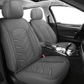 AOOG Leather Car Seat Covers Universal fit Most Sedans SUV Trucks, (Full Set, Grey)