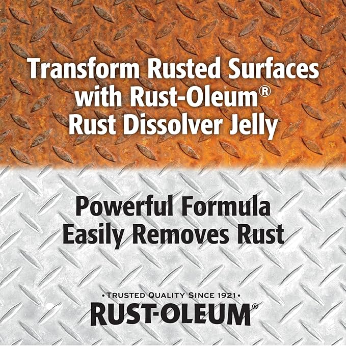 Rust-Oleum Rust Dissolver Jelly | Heavy-Duty Corrosion Remover for Metal Tools, Cars, Bikes, Grills, Bolts, Firearms & More | 8 oz