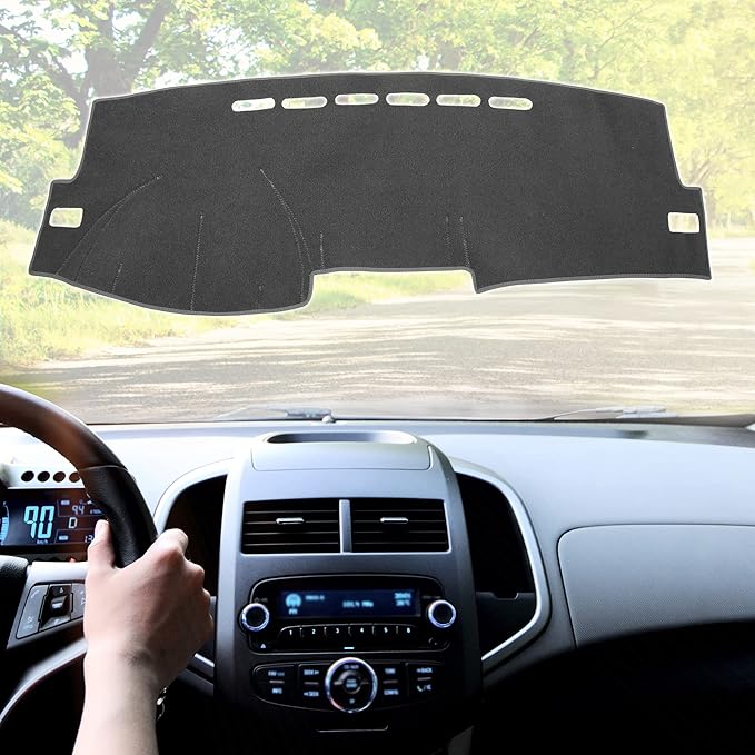 X AUTOHAUX Car Dashboard Cover Gray Polyester Non-Slip Dash Cover Mat Protector Carpet Sunproof for Toyota Corolla 2009-2011