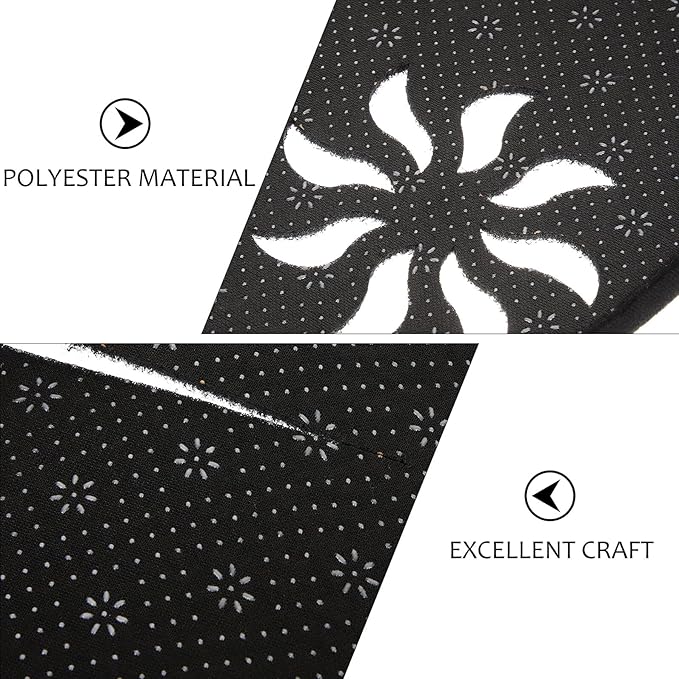 Anti-Slip Polyester Dashboard Cover Mat with Pre-Cut Vent Non-Skid Interior Dash Pad Protector Black Dash Cover for Car Console Easy Installation and Design