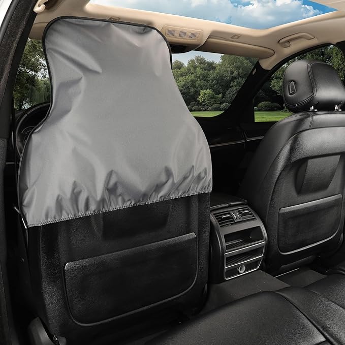 Xokaimeo Waterproof Front Seat Covers Grey - Washable Front Car Seat Protectors with Anti Slip Bottom - Durable Auto Seat Cushions Universal Fit for Vehicles Cars SUV Trucks