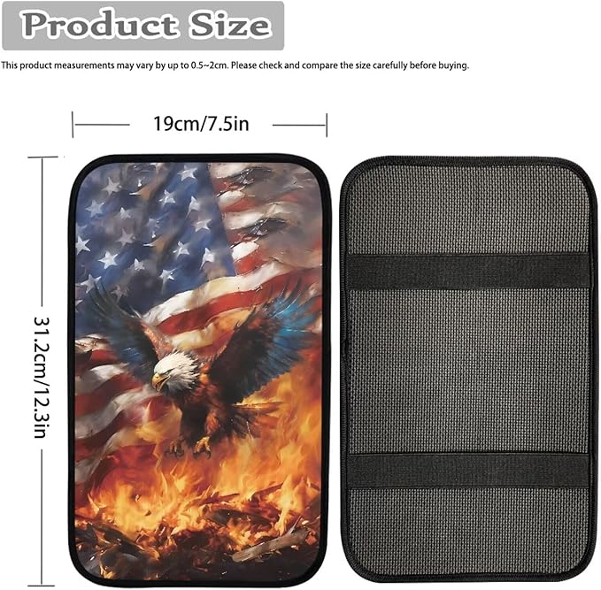 Biyejit Car Center Console Armrest Cushion Cover Pad Car Interior Decor Accessories Universal Fit for Sedan, Truck, SUV