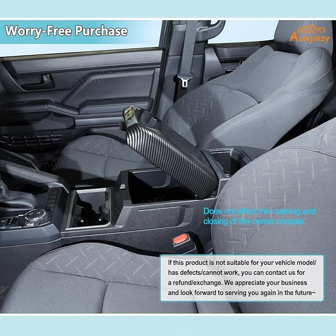 Aunginsy Center Console Armrest Protector Cover Compatible with Toyota Tacoma 2024 2025 2026, Central Armrest Seat Storage Box Cover Cushion Lid Protector Pad Waterproof Anti-Scratch ABS Accessories