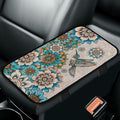 Hummingbird Armrest Cover for Car Elastic Car Center Console Cushion Pad Full Coverage Mandala Interior Accessories Prevent Scratching Universal Size Seat Arm Rest Cover