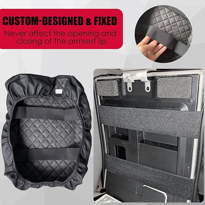 Center Console Cover for Ford F250 F350 F450 Super Duty 2011-2016/ F150 2011-2014 with Jump Seat, Scratch Resistance Armrest Cover Interior Accessories (Jump Seat Only)