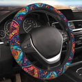 Car Steering Wheel Cover,Dark Boho Universal Non Slip Wheel Protector 15 Inch Elastic Car Accessories for Men Women