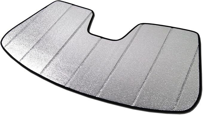 Custom Fit Car Sun Shade Windshield | Sun Visor | Car Window Shades | Fold Up Front Sunshade Visor | Compatible with BMW 6 Series 2012-2018 | CFS-024-S | Silver & Grey 1-pc Set