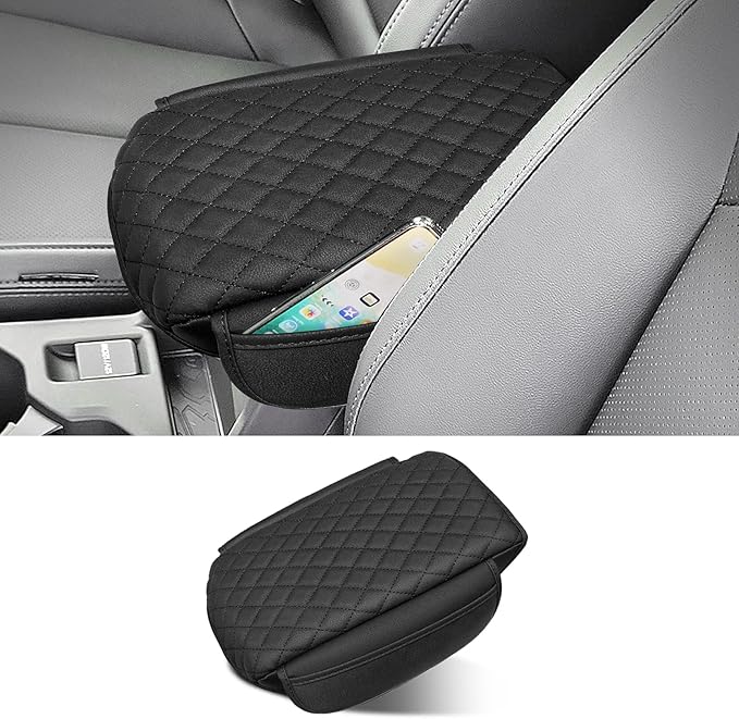 Custom for Center Console Cover 2026 2025 Subaru Forester Armrest Cover Accessories PU Leather Armrest Seat Box Cover Protector with Pockets Storage Bag