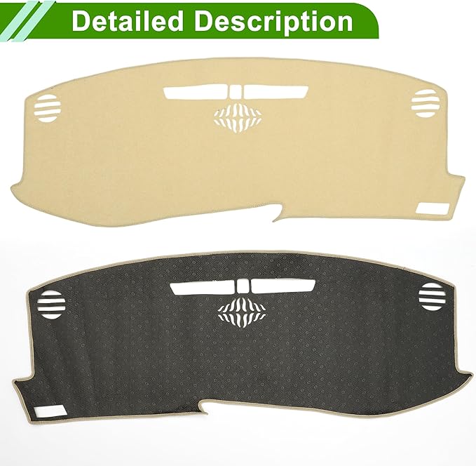 Dashboard Cover for Cadillac XT5 2016-2020 Non-Slip Interior Dash Cover Mat Polyester Silicone