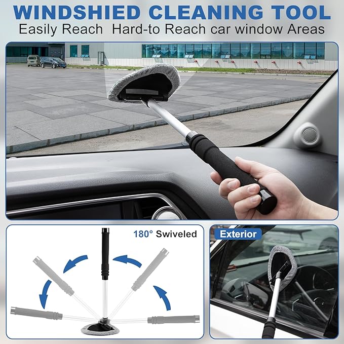 Viewsun Windshield Cleaner Tool 30 Pcs Car Interior Cleaning Kit, Car Detailing Kit Interior Cleaner, Car Detailing Brushes, Car Cleaning Gel, Inside Cleaning Supplies Accessories for Women Men