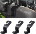 3Pcs Car Seat Headrest Hooks, Back Seat Purse Leather Hanger Holder Hook, Magnetic Storage Organizer for Purses Handbag Grocery Bags Coats