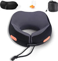 Travel Neck Pillow for Airplane, Ergonomic Design, Travel Pillow with Memory Foam, with 360-Degree Head Support, Adjustable Strapm, Secure Fit, for Flights, Car Rides, and Home Rest (Black)