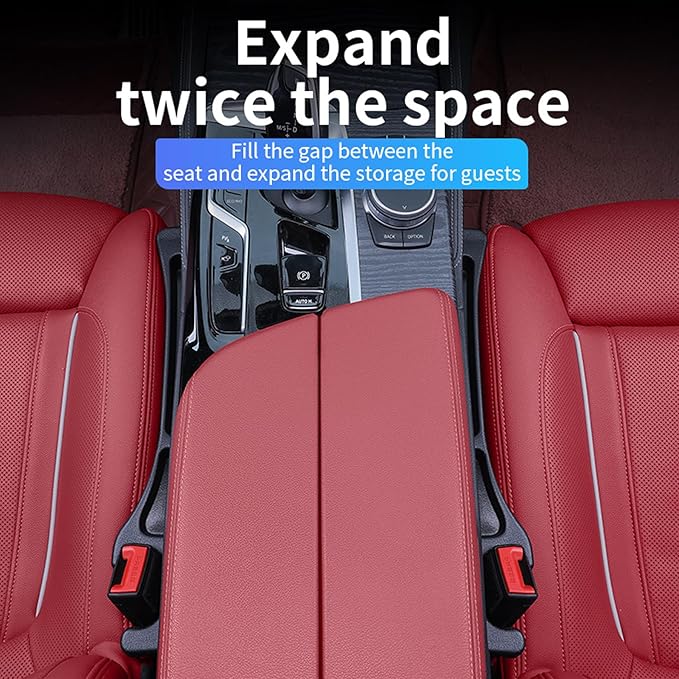 2-Pack Universal Fit Car Seat Gap Plug Anti-Drop with Storage, Soft Foam to Fill The Gap Between Seat and Console