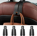 Car Headrest Hooks-4 Pack Heavy Duty Seat Hooks for Car Organizing, Universal Hanging Hooks for Purses Handbags Grocery Bags Coats, No-Slip Durable Car Accessories