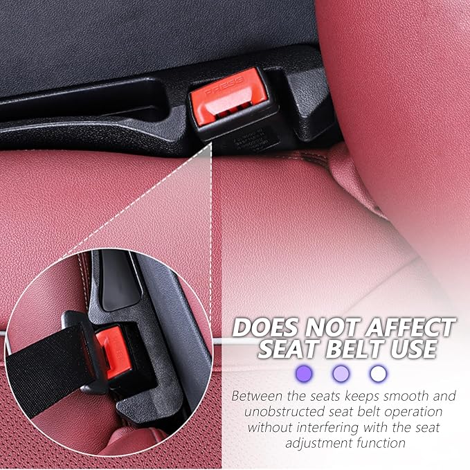2PCS Car Seat Gap Filler Organizer and Carry Hook,Upgraded Multifunction Gap Filler for Car with Filling Gaps and Storing for Phones Keys,Universal No Drop Seat Guard for Cars