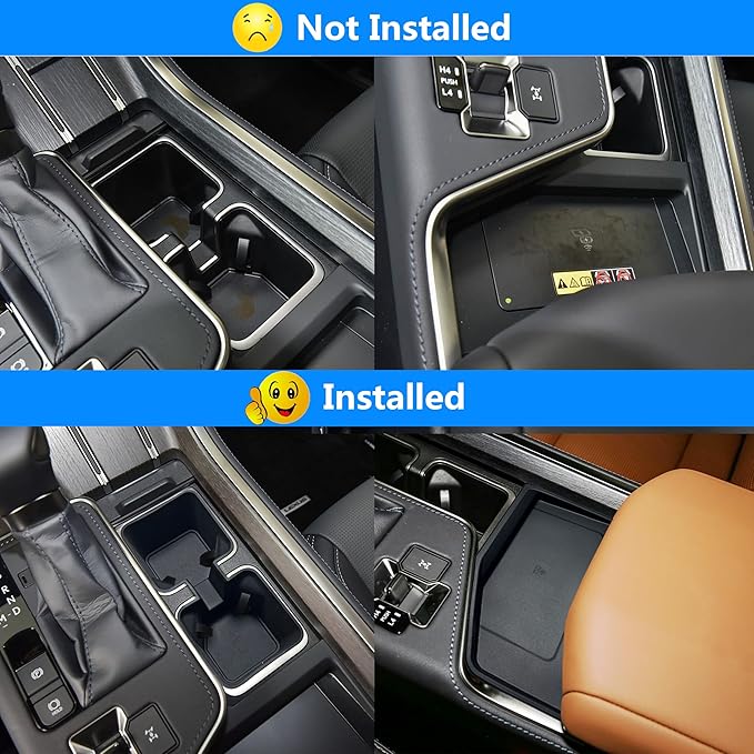 Cup Holder Inserts & Wireless Charging Mat for GX550 2026 2025 2024 Center Console Non-Slip Silicone Cup Holder Wireless Charger Protective Cover Pad for GX 550 Interior Accessories