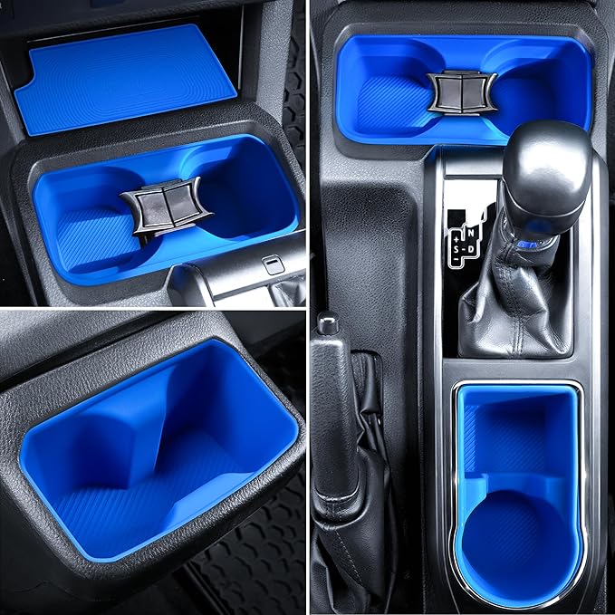 bgucar Interior Silicone Liner Insert Custom Fit for Tacoma 2016-2023, Silicone Organizer Tray for Tacoma Gen 3rd Crew Cab only - Fully Covered - for Tacoma Accessories