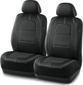 Road Comforts Car Seat Cover, Front Leather Car Seat Covers, Automotive Low Back Sport Car Seat Covers, Airbag Compatible, Universal Fit for Most Cars, SUVs, Trucks and Vans