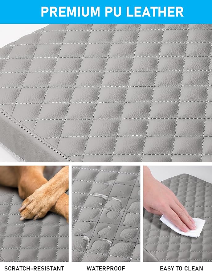 Center Console Armrest Cover for 2015-2025 Ford F150 F250 F350 F450 F550 with 40/20/40 Jump Seat, PU Leather Middle Console Cover Seat Box Lid Protective Cover Cushion Pad, Truck Accessories