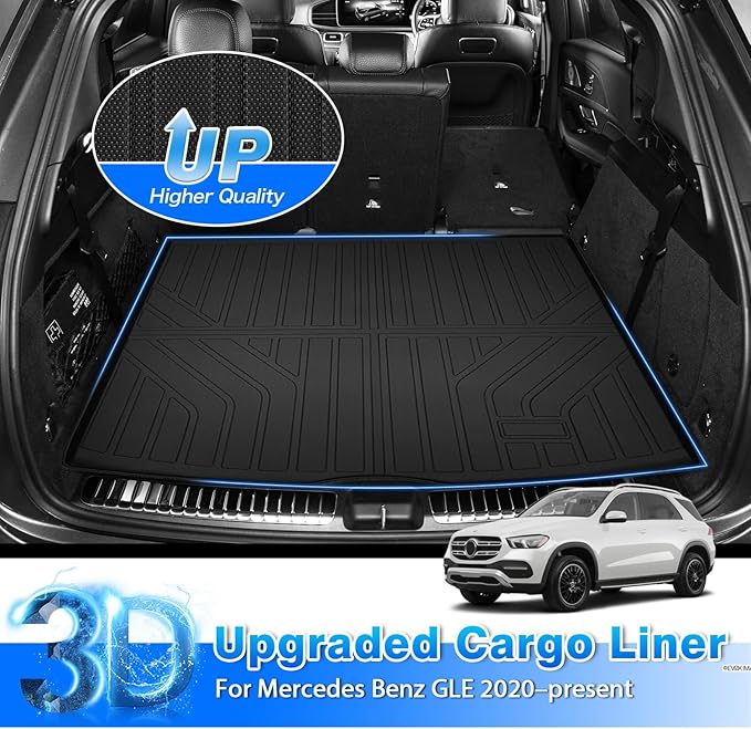 GLE350 Floor Mats - Fit for Mercedes Benz GLE 2020-2025 2026 (No for Coupe/AMG), All Weather Floor Mats & Cargo Liner for GLE350/GLE450 Accessories, Heavy Duty Waterproof