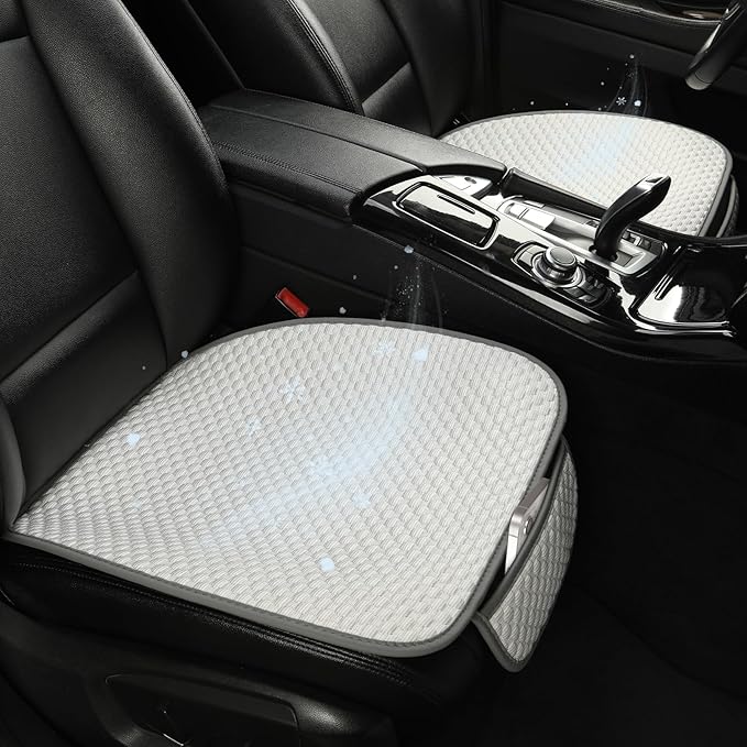 West Llama Car Seat Covers for Summer,Ice Silk Bottom Seat Covers for Cars Include 2 Piece Front Driver Seat Pad Mat Universal Fits 90% SUVs,Cars,Sedans(2Piece-White)