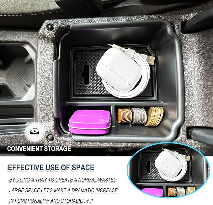 Ruiya 2026 Taos Center Console Organizer for VW Taos 2026 Accessories ABS Material Armrest Console Organizer Compatible with (2022-2026) VW Taos & (2018-2024) VW Tiguan