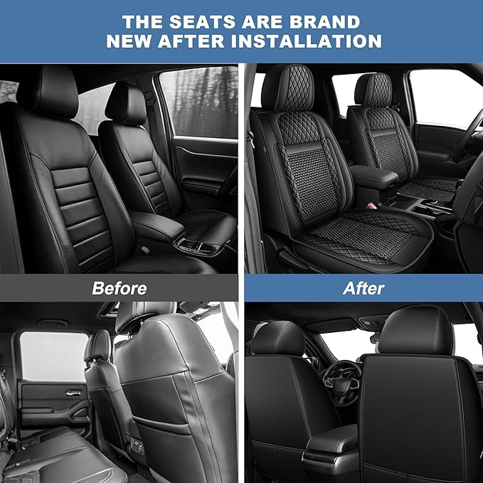 Ahsrnl Seat Covers Fit for Subaru Impreza 2012-2025 2026 Cooling Ice Silk Faux Leather Seat Covers Breathable Seat Cushion Protector（2PCS Front Pair/Black