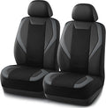 Road Comforts Car Seat Cover, Leather Mesh Front Seat Cover, Universal Fit for Most Cars, SUVs, Trucks, and Vans, Airbag Compatible - Gray