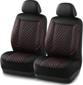 Skechers Car Seat Covers,Piping Luxury Faux Seat Covers,Waterproof Anti Slip Car Seat Protector Front Seats,Car Accessories Airbag Universal Fit for Most Cars,Vans,Trucks,SUV,Red
