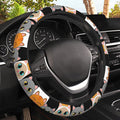 Cartoon Lovely Cats Steering Wheel Covers Universal 15 Inch Car Wheel Cover,Anti-Slip Breathable Car Accessories Protector Fit for Trucks,Sedans,SUVs,Vans