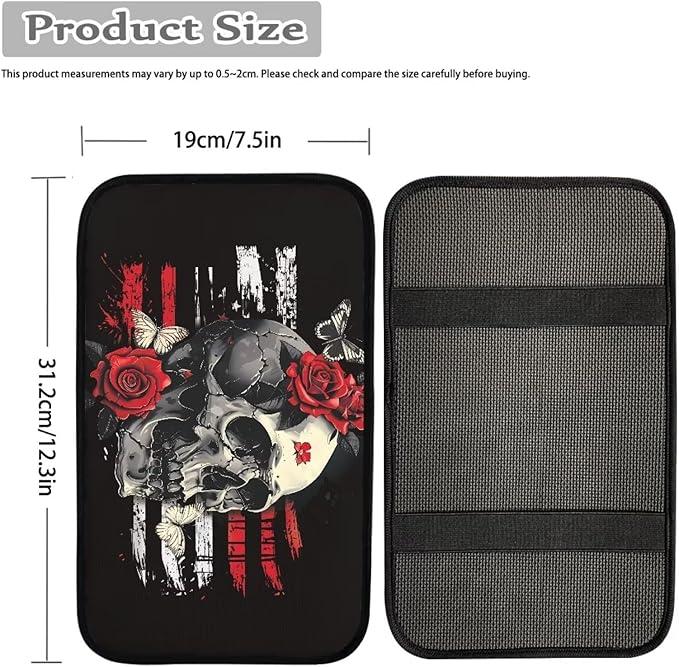 Biyejit Car Center Console Armrest Cushion Cover Pad Car Interior Decor Accessories Universal Fit for Sedan, Truck, SUV