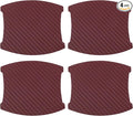 3D Car Door Handle Scratch Protector, 84x94mm Removable Magnetic Car Door Handle Protective Film Wine Red, 4 Pcs