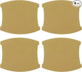 3D Car Door Handle Scratch Protector, 84x94mm Removable Magnetic Car Door Handle Protective Film Gold Tone, 4 Pcs