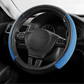 Skechers Steering Wheel Cover,Max Cushioning Leather Steering Wheel Cover Universal Fit 14" 1/2-15" Car Wheel Protector for Men Women Fit Suvs,Vans,Sedans,Car,Trucks,Blue