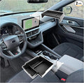 SXCY 2PCS for 2025 2026 Ford Explorer Screen Back Tray + Center Console Organizer for Ford Explorer 2025 2026 Accessories for 2025 2026 Ford Explorer Dashboard Organizer 26 Explorer Accessories(Black)